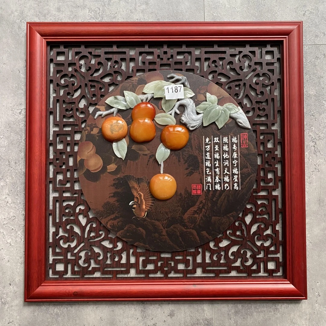 58*58d柿柿如意（1187)品牌展示画客厅玄关走廊挂画书房精品物品