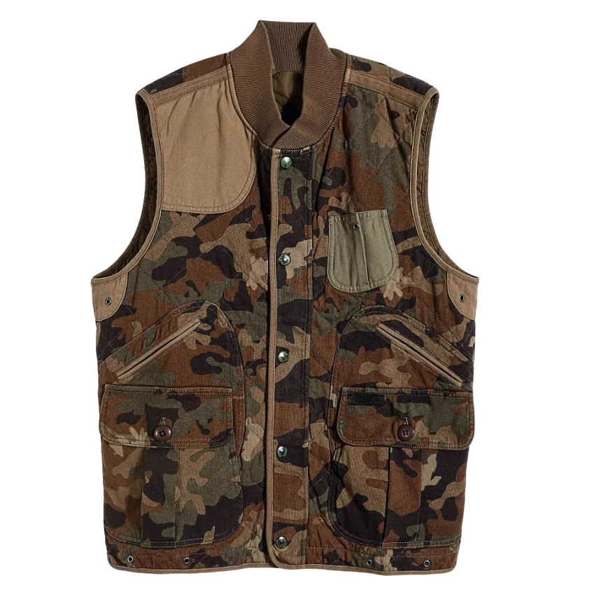 R 美式经典utility tactical 绗缝间棉工装多袋战术马甲Y