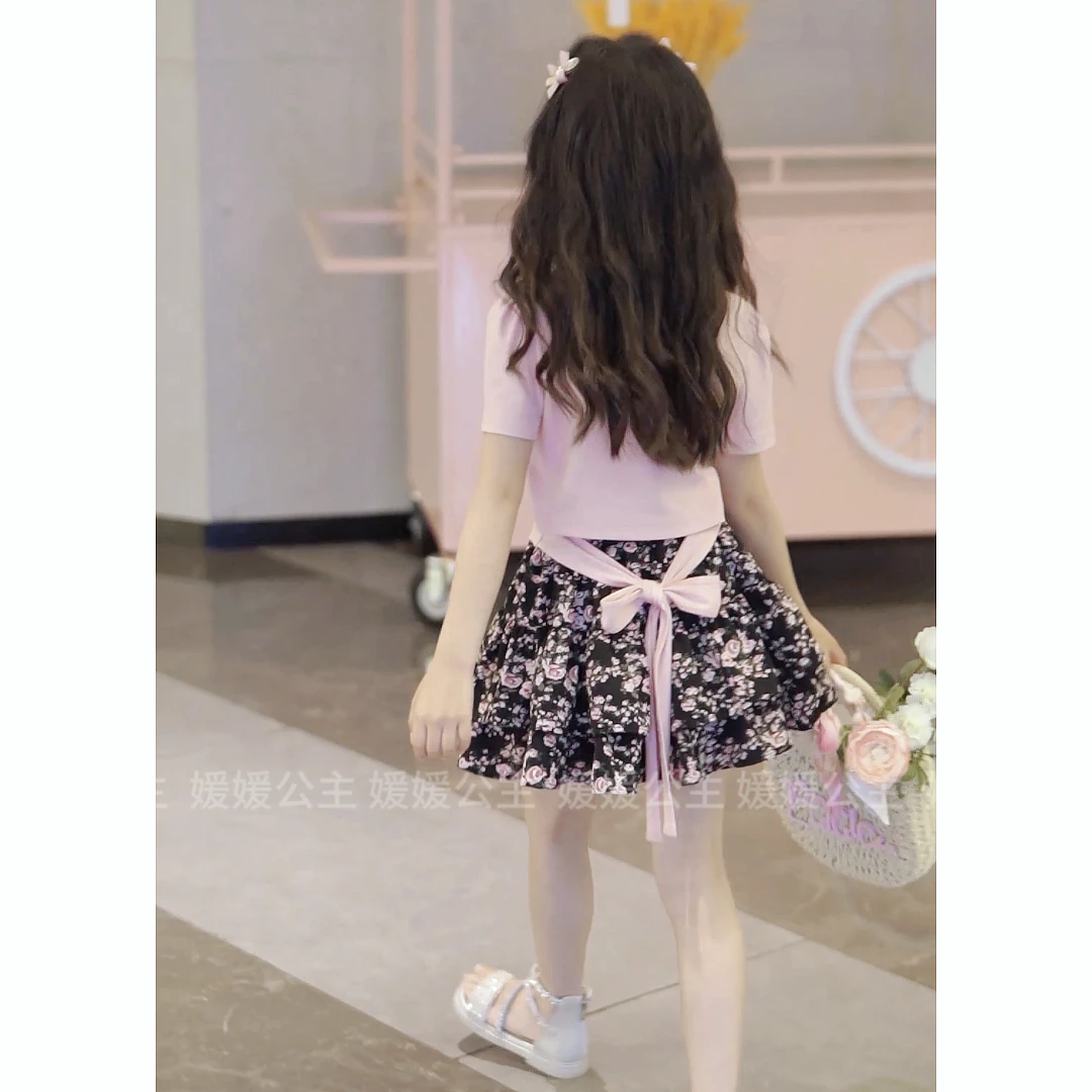媛媛公主FL媛【甜甜公主花】2024夏季女童中大童时尚套装64253A337