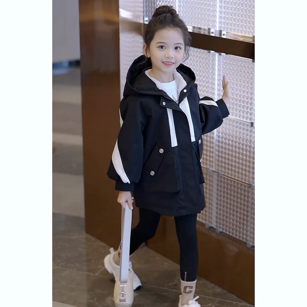 媛媛公主2025冬季【加绒加厚】派克女童中大童亲子外套63308T667