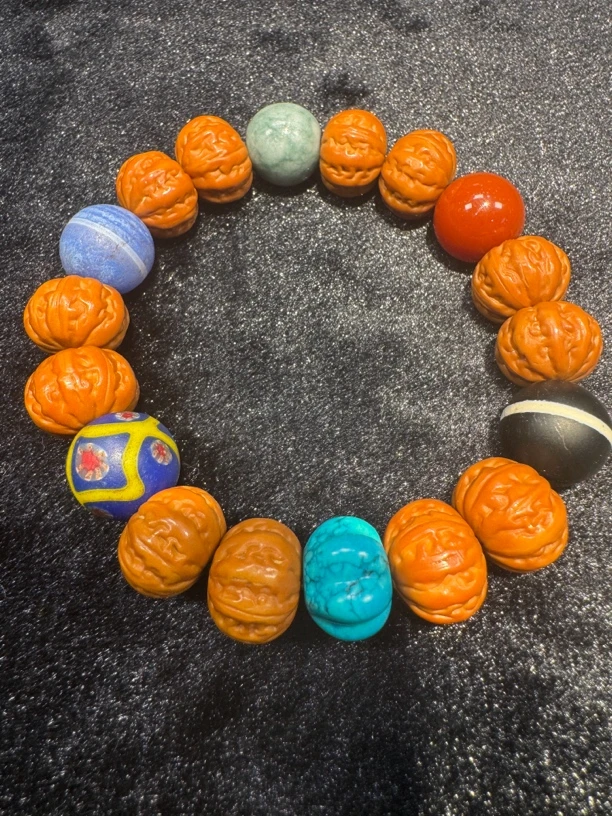 非金属木质手镯 自配的多宝手串