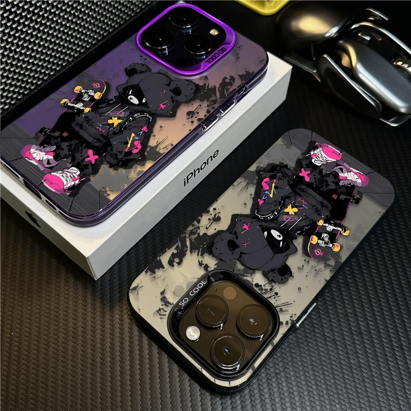 潮酷熊适用苹果15Promax手机壳个性iphone14卡通17创意12保护套11