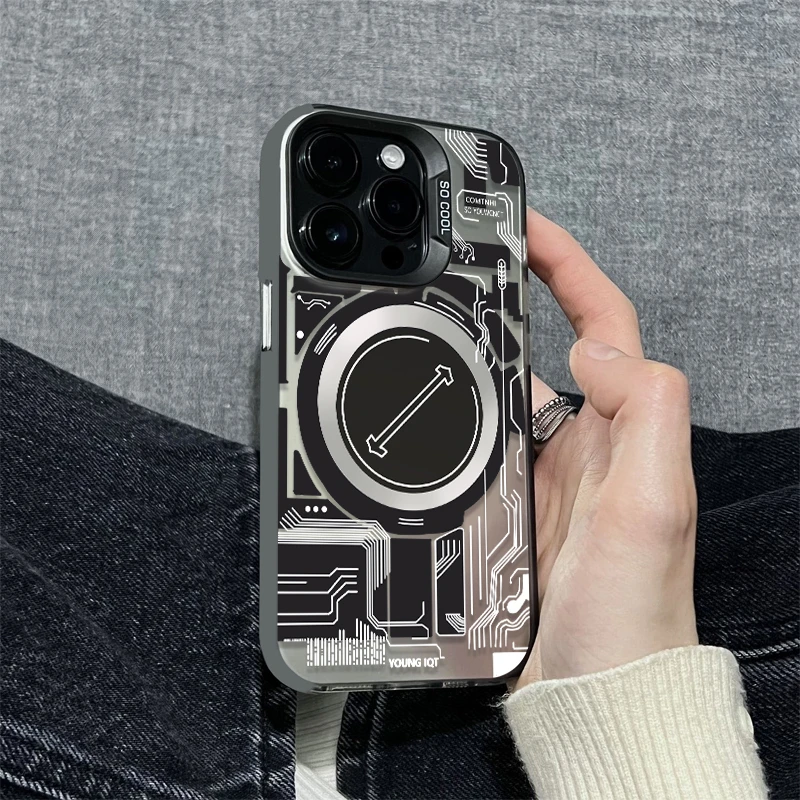 电路板适用苹果15promax手机壳16防摔iPhone13保护套14个性12潮牌