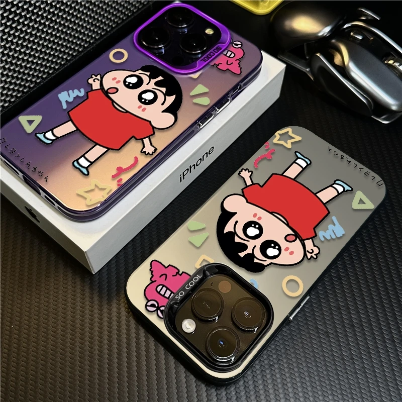 比耶小新适用苹果16promax手机壳15防摔iPhone13保护套14创意卡通