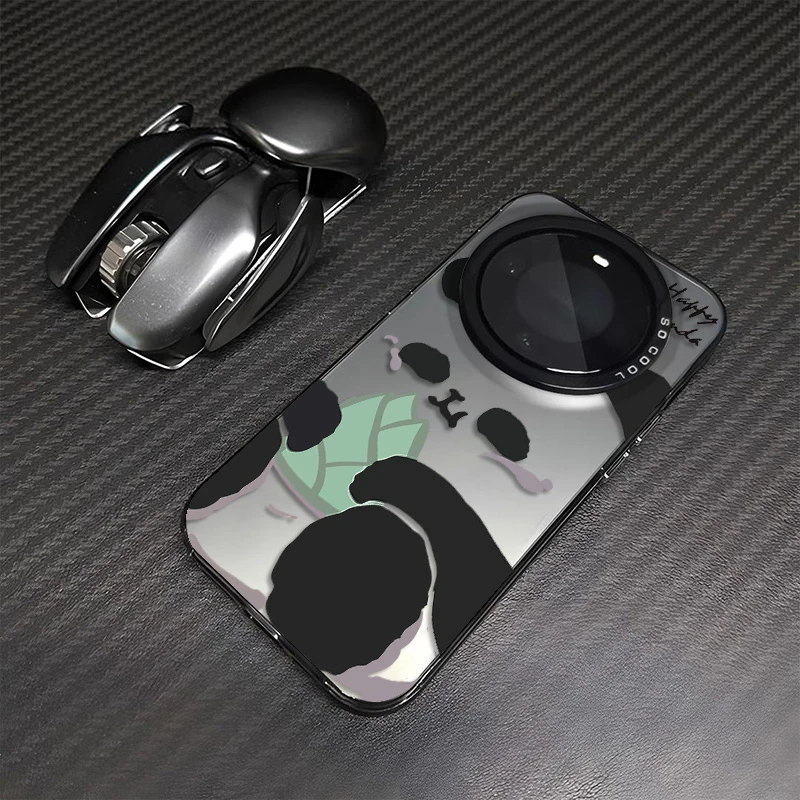 熊猫吃笋适用华为mate60手机壳pura70pro+个性15苹果保护套17创意