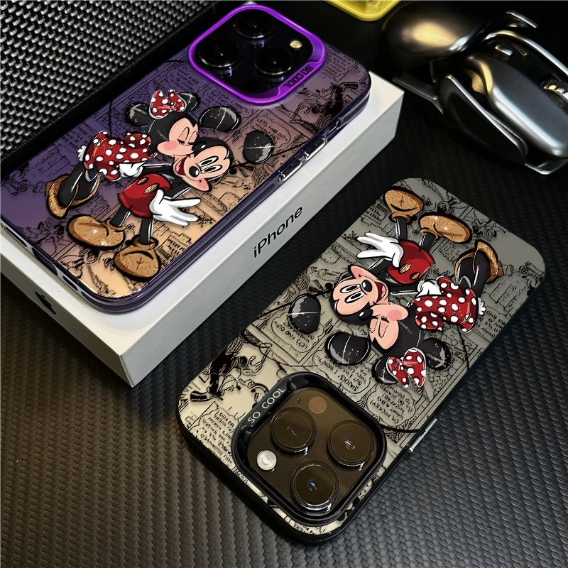 米奇米妮适用苹果16promax手机壳iPhone15卡通14保护套17创意可爱