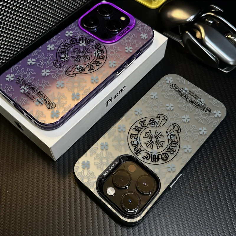 潮牌克罗印花适用苹果15Promax手机壳小众iphone14网红17个性16套