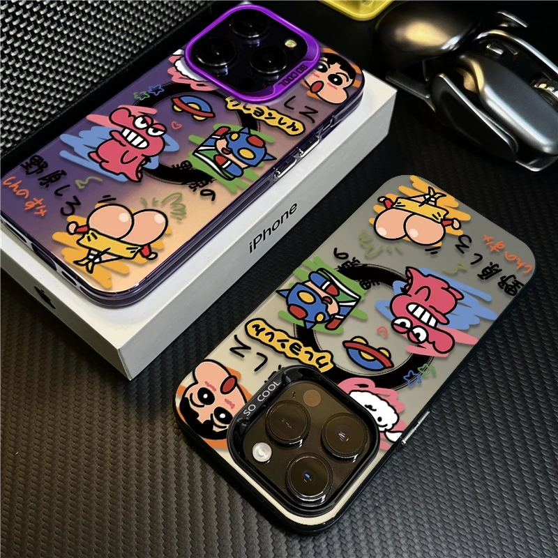 蜡笔小新适用苹果16/17promax手机壳15防摔iPhone13保护套14卡通