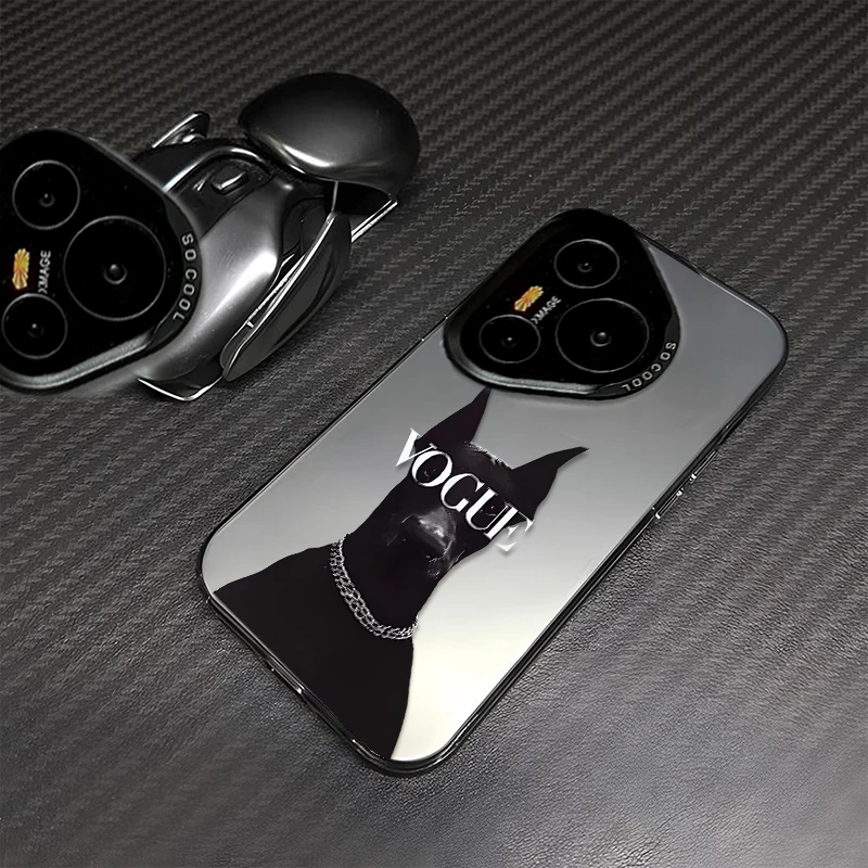 潮酷杜宾适用华为pura70pro手机壳高级mate60苹果15创意个性防摔X