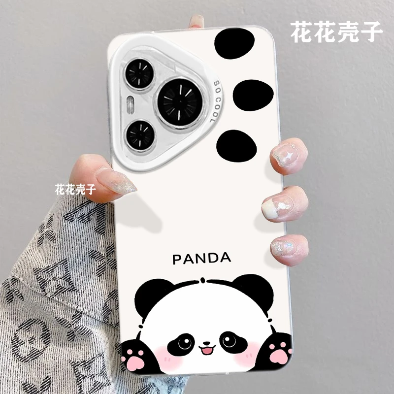 熊猫爪子适用华为pura70pro手机壳mate60可爱卡通苹果15max创意套