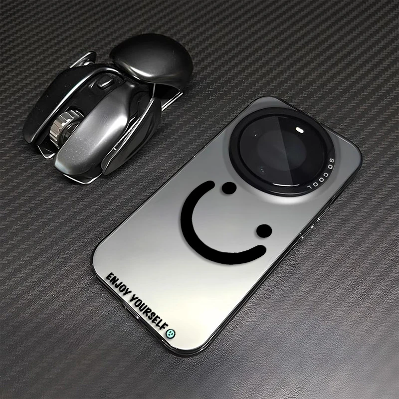 简约笑脸适用华为mate60手机壳卡通苹果15Promax个性iphone14创意