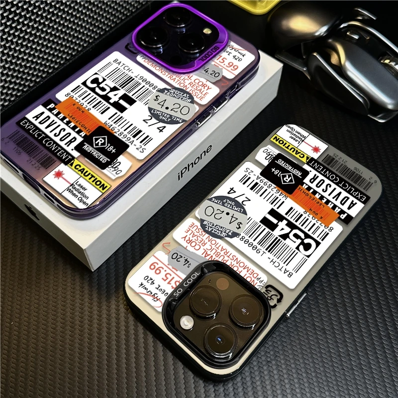 创意标签适用苹果16手机壳iPhone15promax个性14保护套17潮牌磨砂