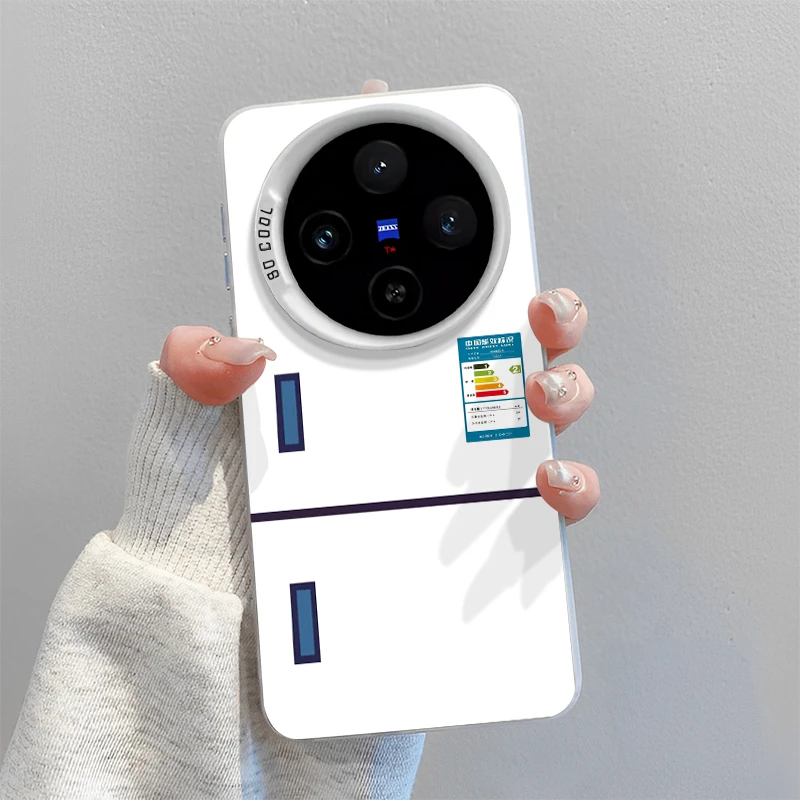 适用VIVOX200ULTRA手机壳X200S创意冰箱保护套X100PRO防摔新趣味