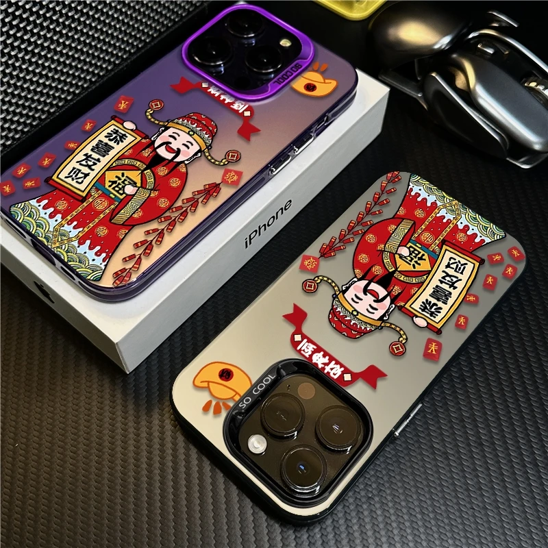 新年财神到适用苹果16promax手机壳iPhone15创意14保护套17防摔12