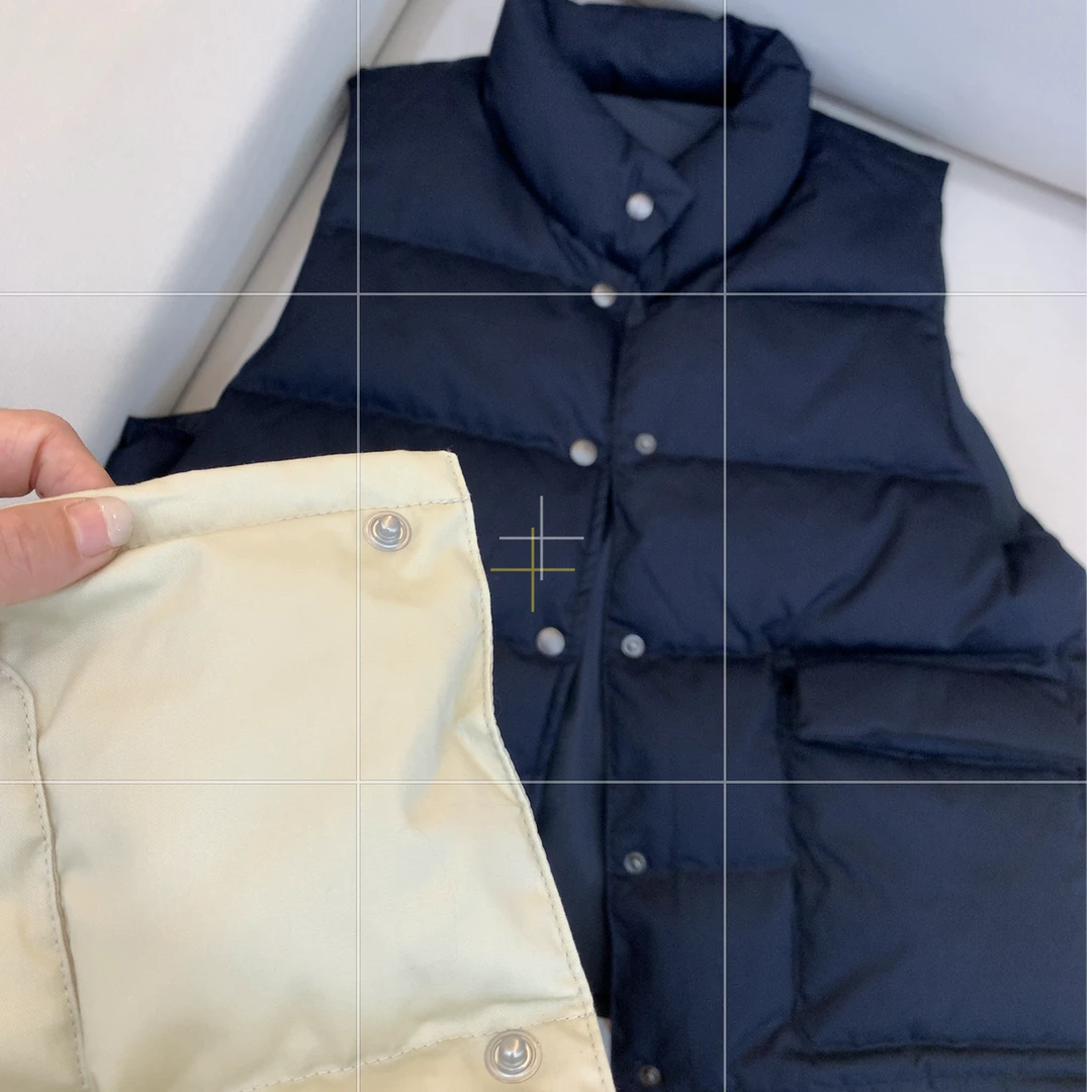 晚霞~简约立领保暖羽绒马甲 冬 防水