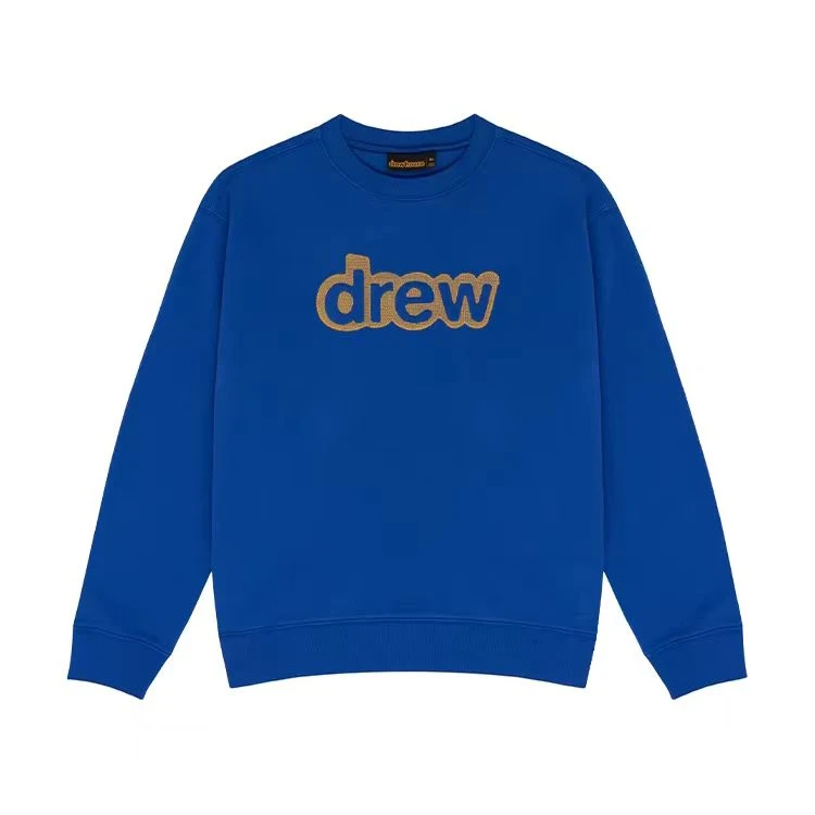 drew house secret字母刺绣圆领卫衣 男女同款 皇家蓝色