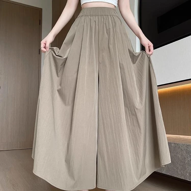 山本裤裙女夏款2024新款高腰垂感半身裙裤小个子夏季冰丝阔腿裤子