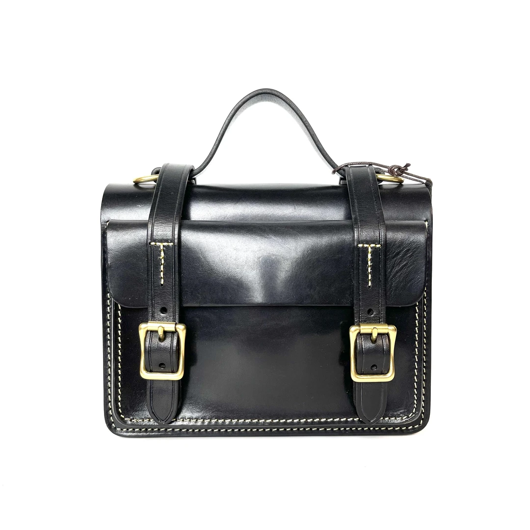 植鞣皮油蜡皮真皮复古时尚百搭小众剑桥包  sd7470