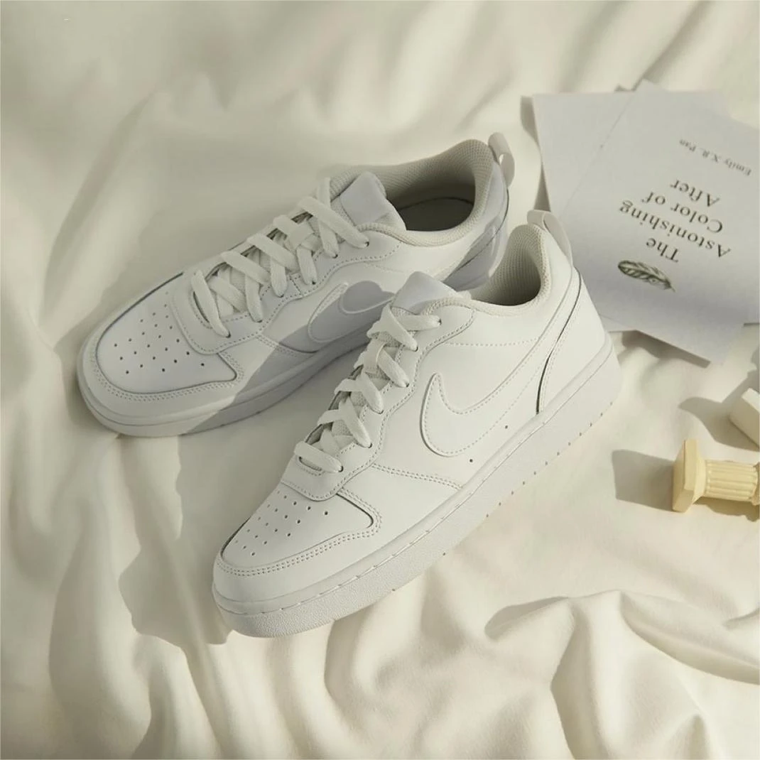 Nike/耐克 Court Borough Low 2 GS 舒适减震 低帮板鞋BQ5448-100