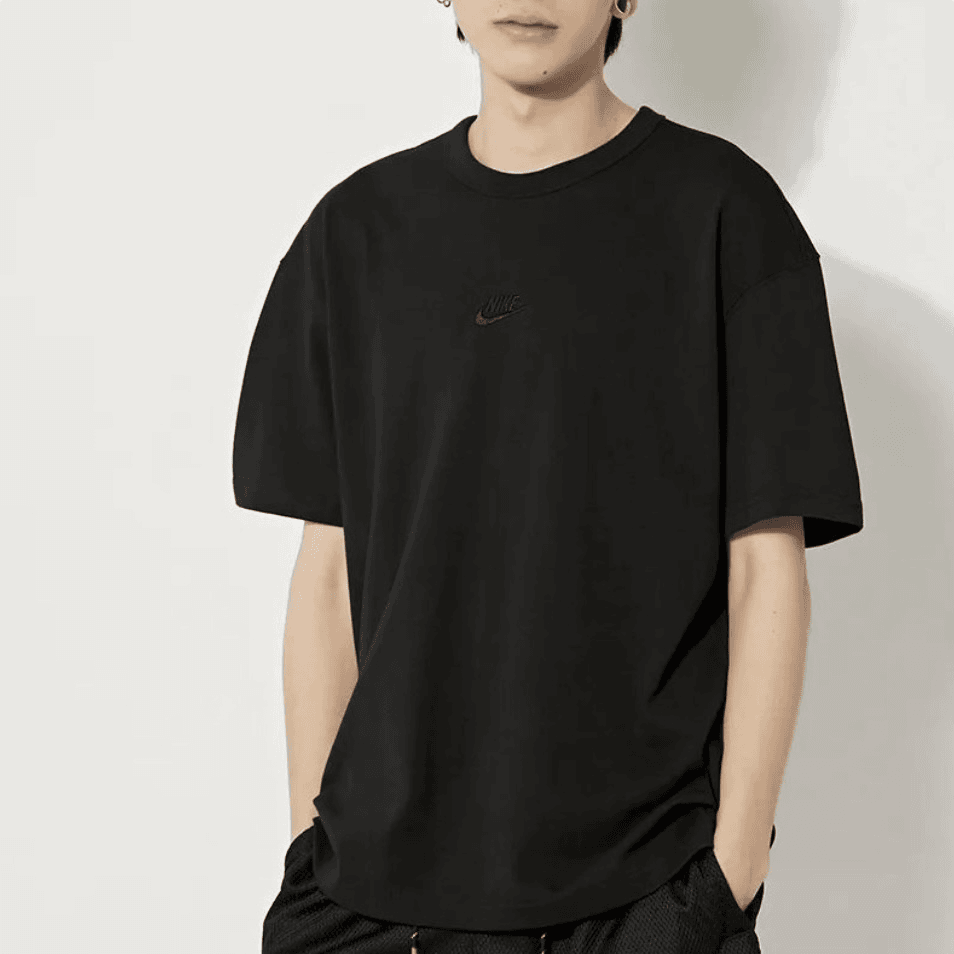 Nike/耐克 纯色Logo刺绣百搭透气落肩圆领简约宽松短袖T恤DO7392