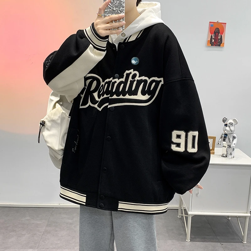 Mexican/稻草人男士新款春秋美式棒球领高端百搭网红款飞行员外套