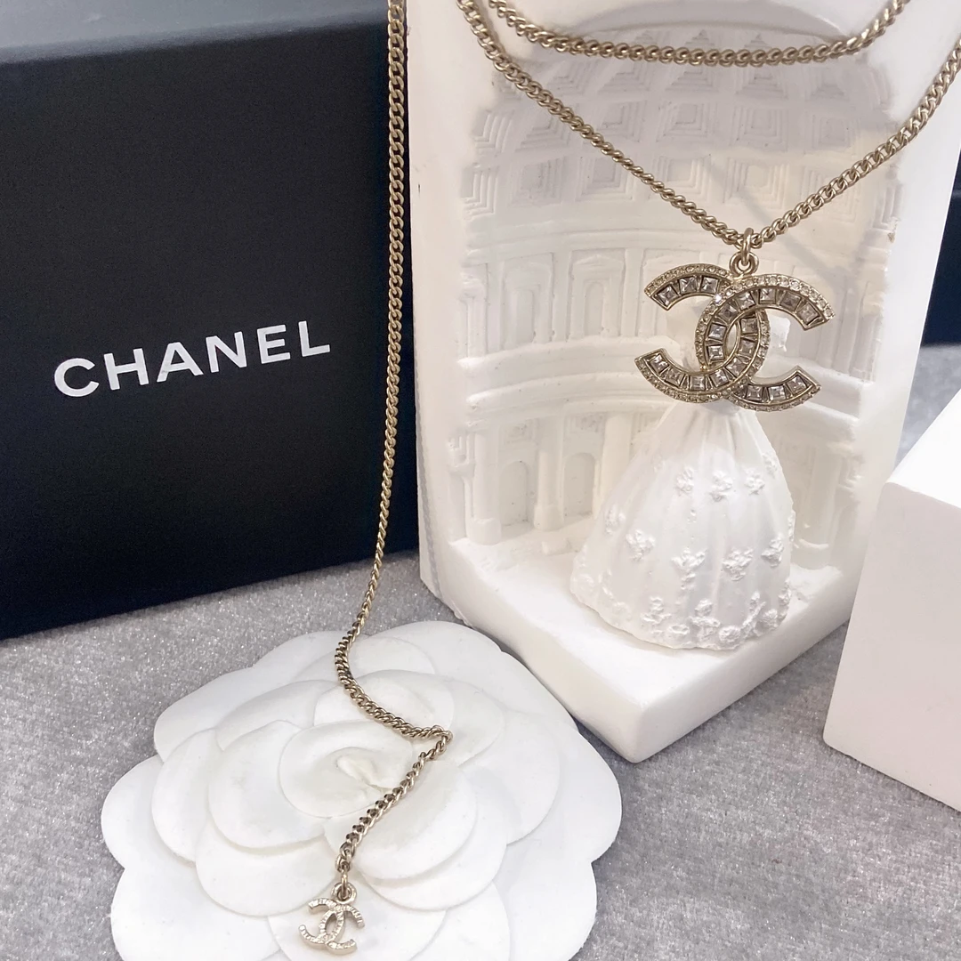 99新 Chanel/香奈儿 精致优雅素款满钻小香风项链B