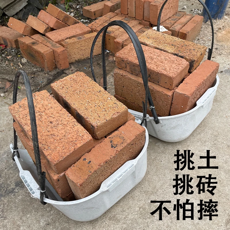 加厚传统挑泥沙挑土一体垃圾塑料撮箕工地箢箕橡胶耐用畚箕撮精品