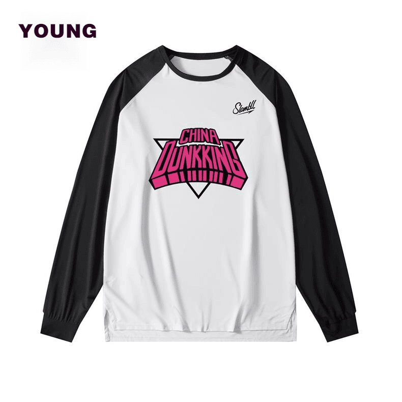 SLAMBLL DK联名美式篮球速干运动T恤男训练投篮服圆领长袖宽松潮