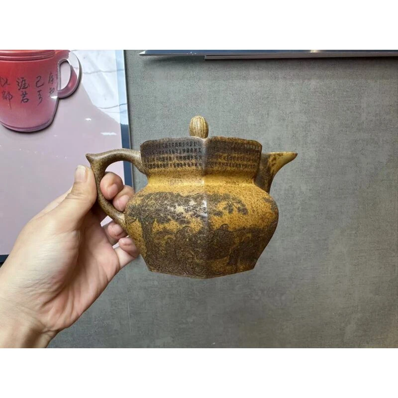 十八罗汉僧帽高温柴烧壶紫砂壶【维】