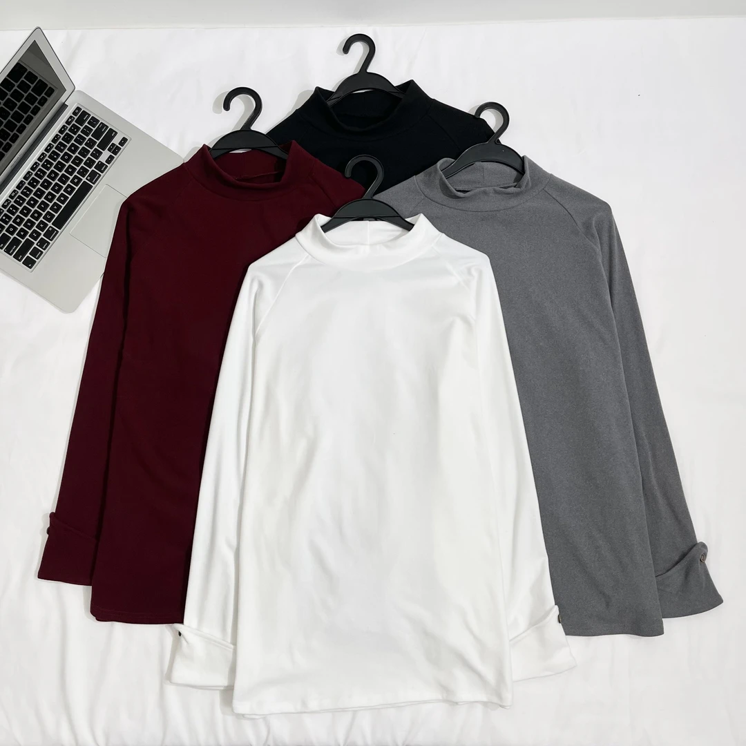 【‘’贝里尼‘’小韩日记】长袖T恤时尚百搭半高领韩版保暖88329