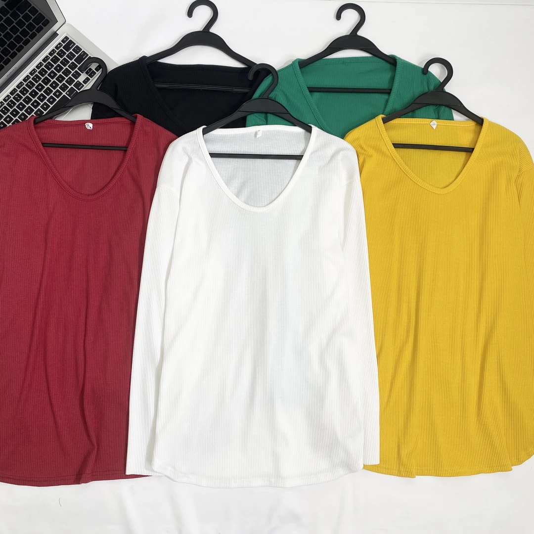 【‘’南国打底‘’小韩日记】长袖T恤时尚休闲百搭纯色套头大码女士811