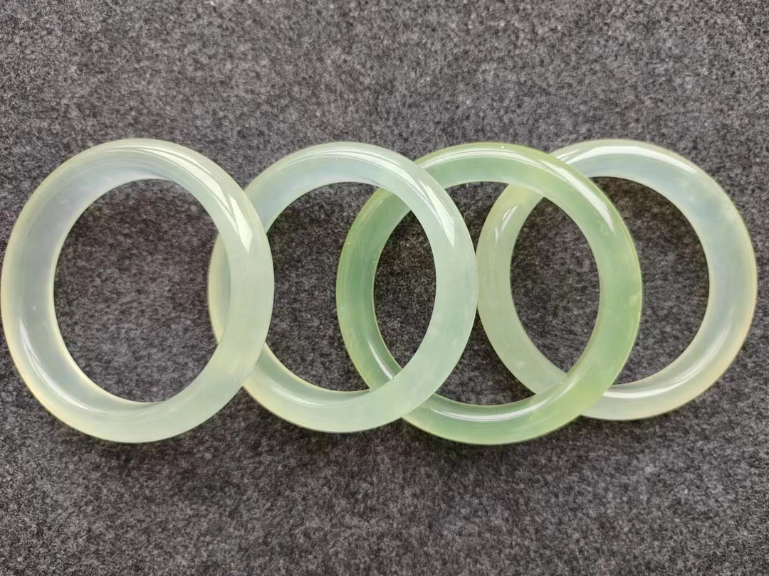 【杨总福利】纯天然蛇纹石玉未镶嵌多样性发其一冰晴透手镯