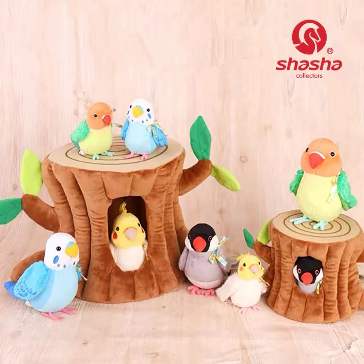 原创迪卡牡丹系列公仔牡丹鹦鹉玩偶仿真鹦鹉毛绒玩偶