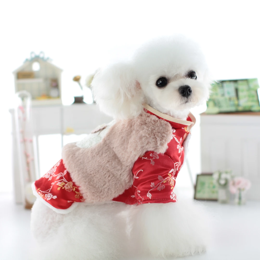 LOLLYPOP 宠物狗狗猫咪唐装两件套新年服