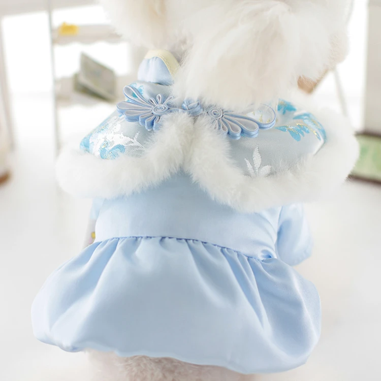 LOLLYPOP棒棒糖狗狗衣服秋冬款唐装披肩裙泰迪比熊猫咪宠物衣服