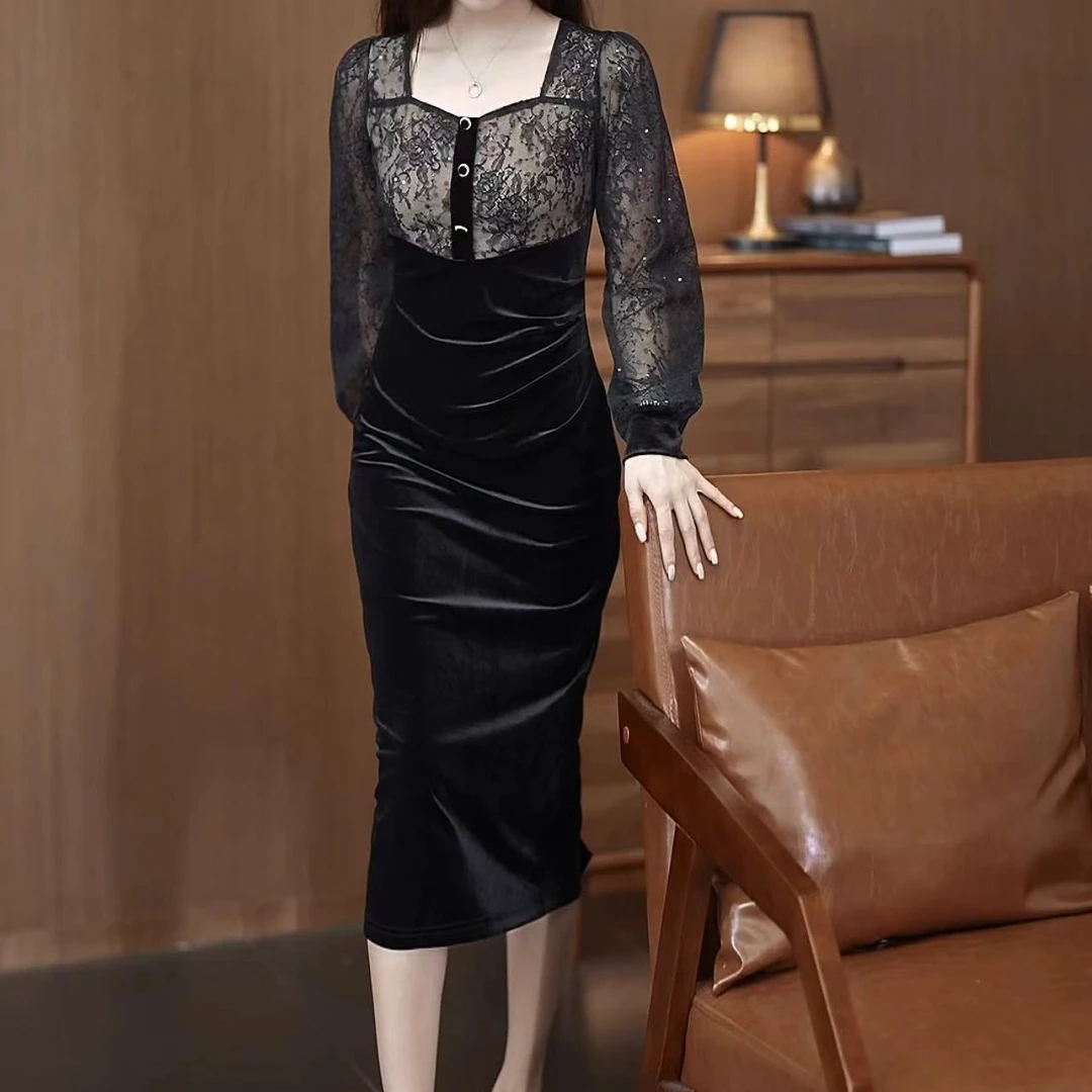 气质显瘦连衣裙显高洋气收腰显高轻奢YF715