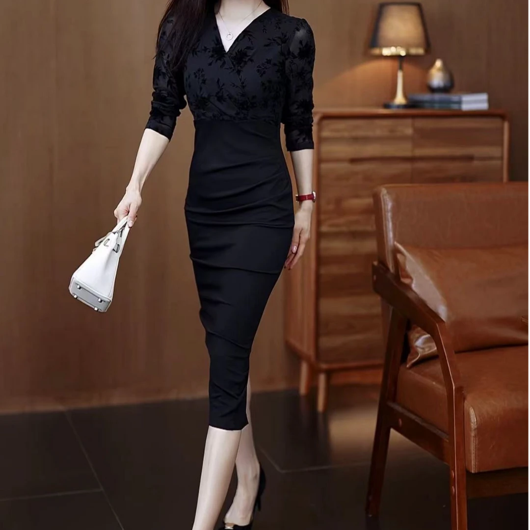 气质显瘦时尚高级感女人味连衣裙YF592