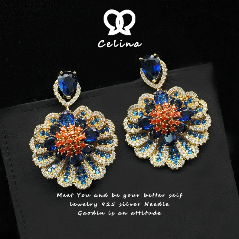 OLLBERNI/欧珀妮 铜合金耳饰 【塞西莉亚】手工时尚设计师中古-5037