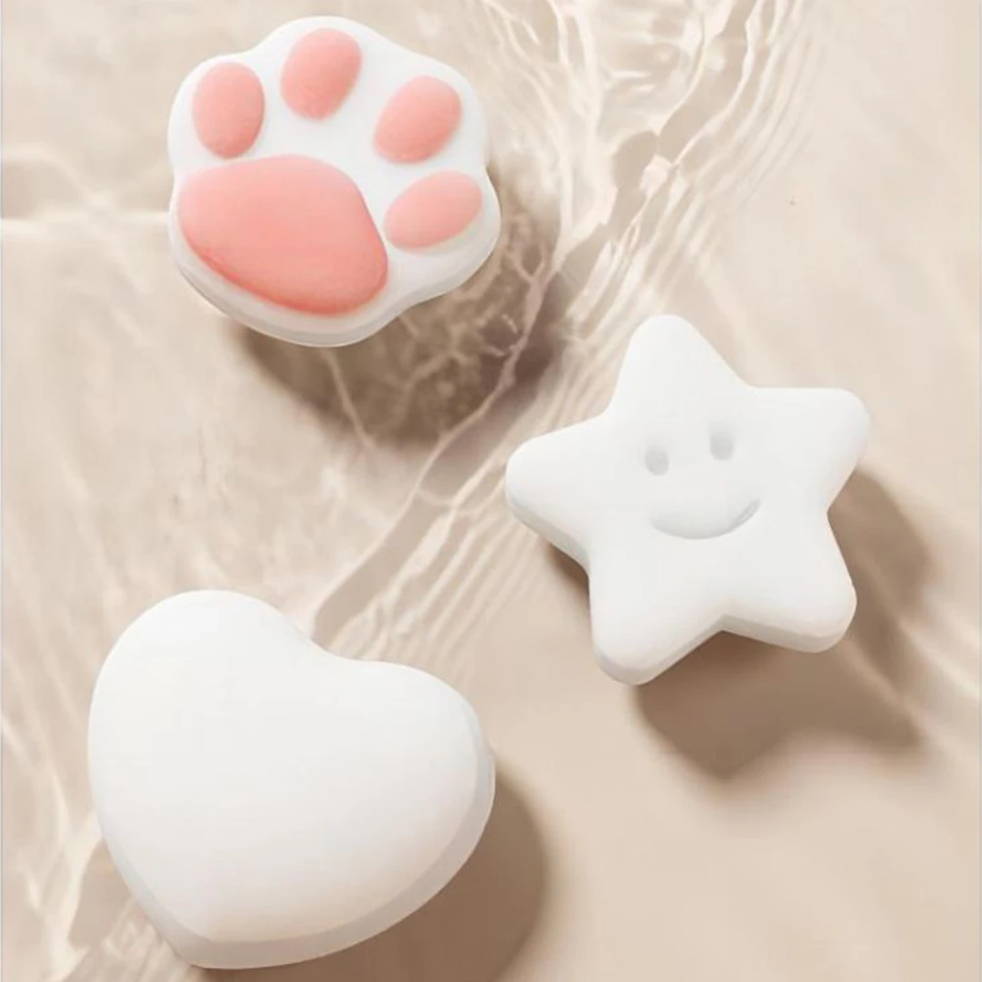 两个装婴儿洗澡海绵魔芋扑扑棉新生儿洗脸扑儿童搓澡浴球沐浴棉球