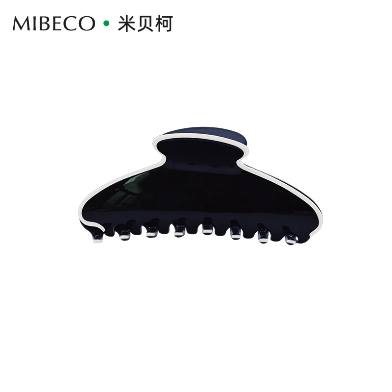 韩式时尚网红后脑勺发夹复古气质黑白醋酸抓夹黑色优雅成人鲨鱼夹