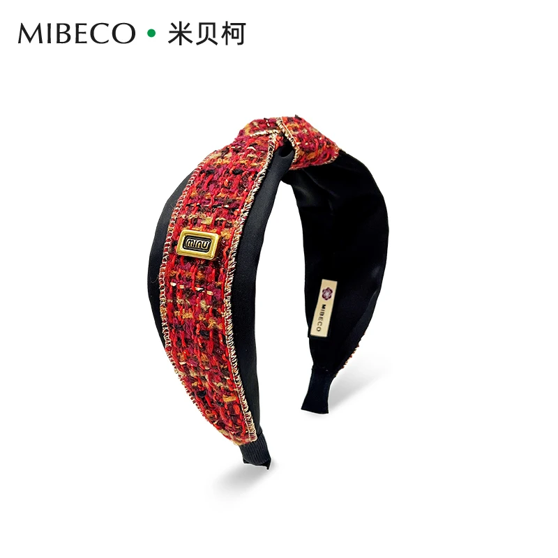 Mibeco法式小香风发箍原创设计打结宽边头饰百搭遮白发时尚发饰