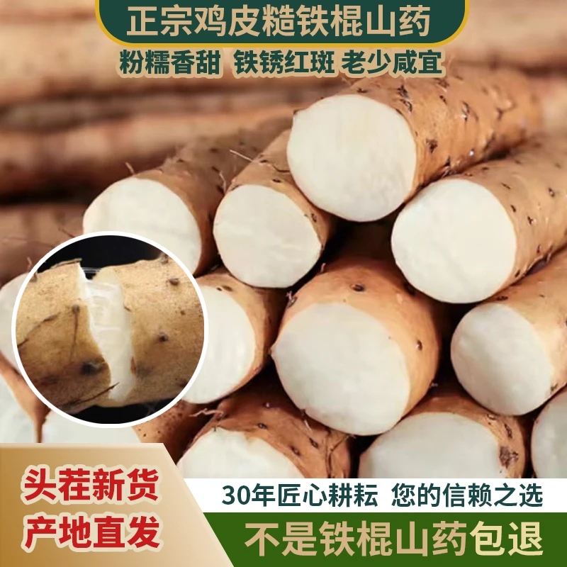 菏泽鸡皮糙铁棍新鲜山药5斤特大果长度60-68cm