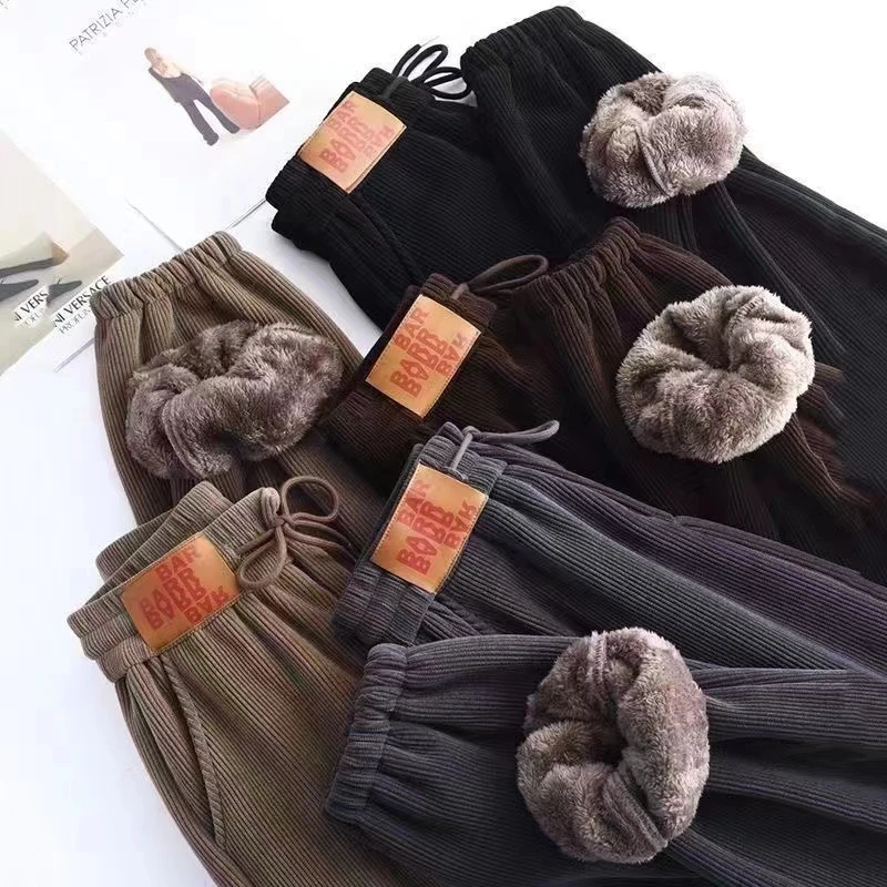 【美拉德】【百搭神裤】卫裤女加厚加绒秋冬新款百搭休闲哈伦裤子女