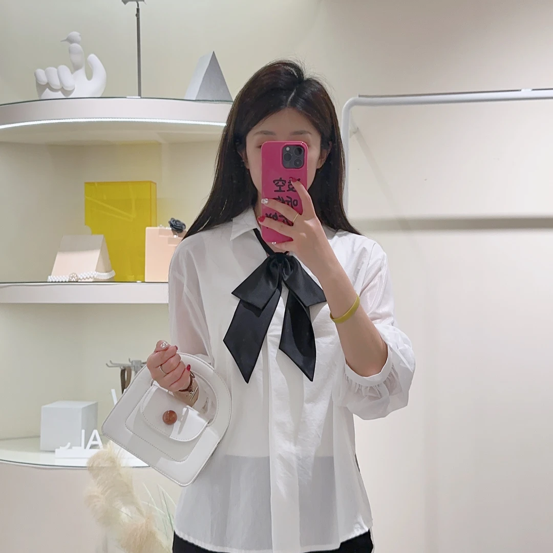 Lagogo/拉谷谷LAGOGO拉谷谷专柜新款白色设计师款衬衫百搭