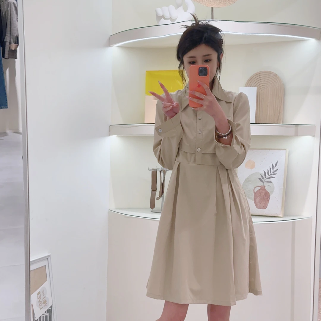 Lagogo/拉谷谷LAGOGO拉谷谷专柜新款时尚百搭遮肉显瘦连衣裙气质