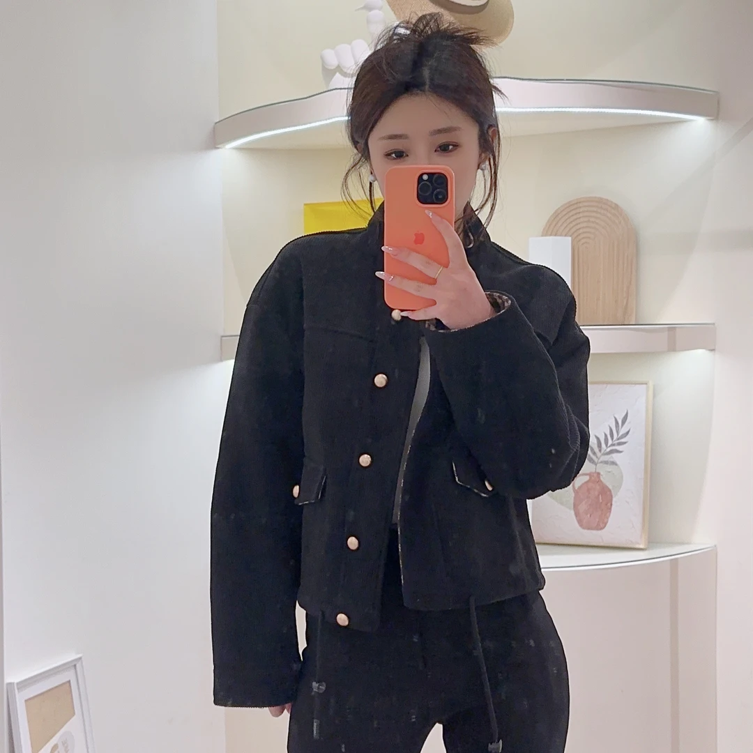 Lagogo/拉谷谷LAGOGO拉谷谷专柜春秋黑色厚款外套遮肉显瘦