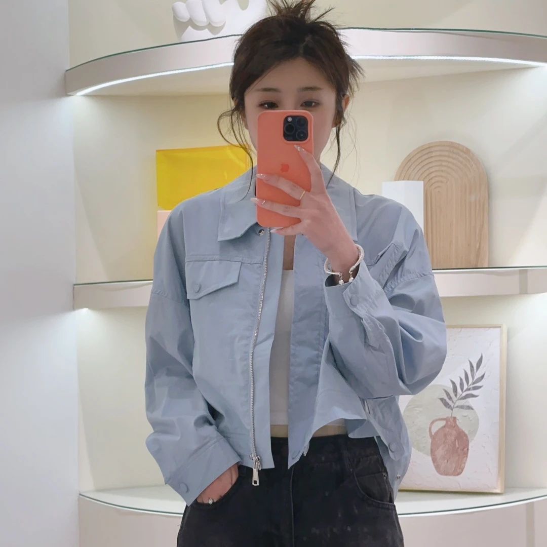 Lagogo/拉谷谷LAGOGO拉谷谷专柜爆款灰蓝色外套时尚必备款