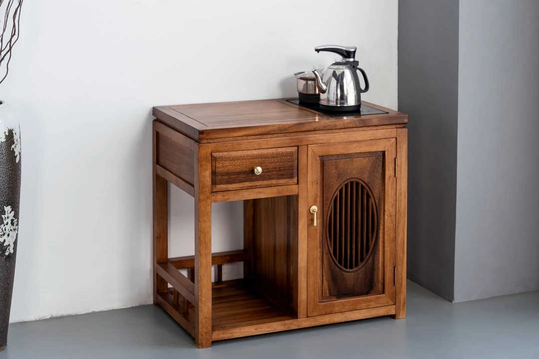 南美胡桃木泰然开孔茶水柜 46*70*66(不包烧水壶)