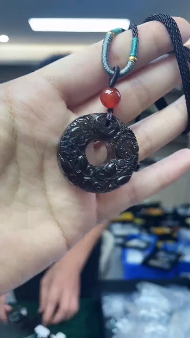 【闪购商品】黑曜岩颈饰未镶嵌多样性发一个
