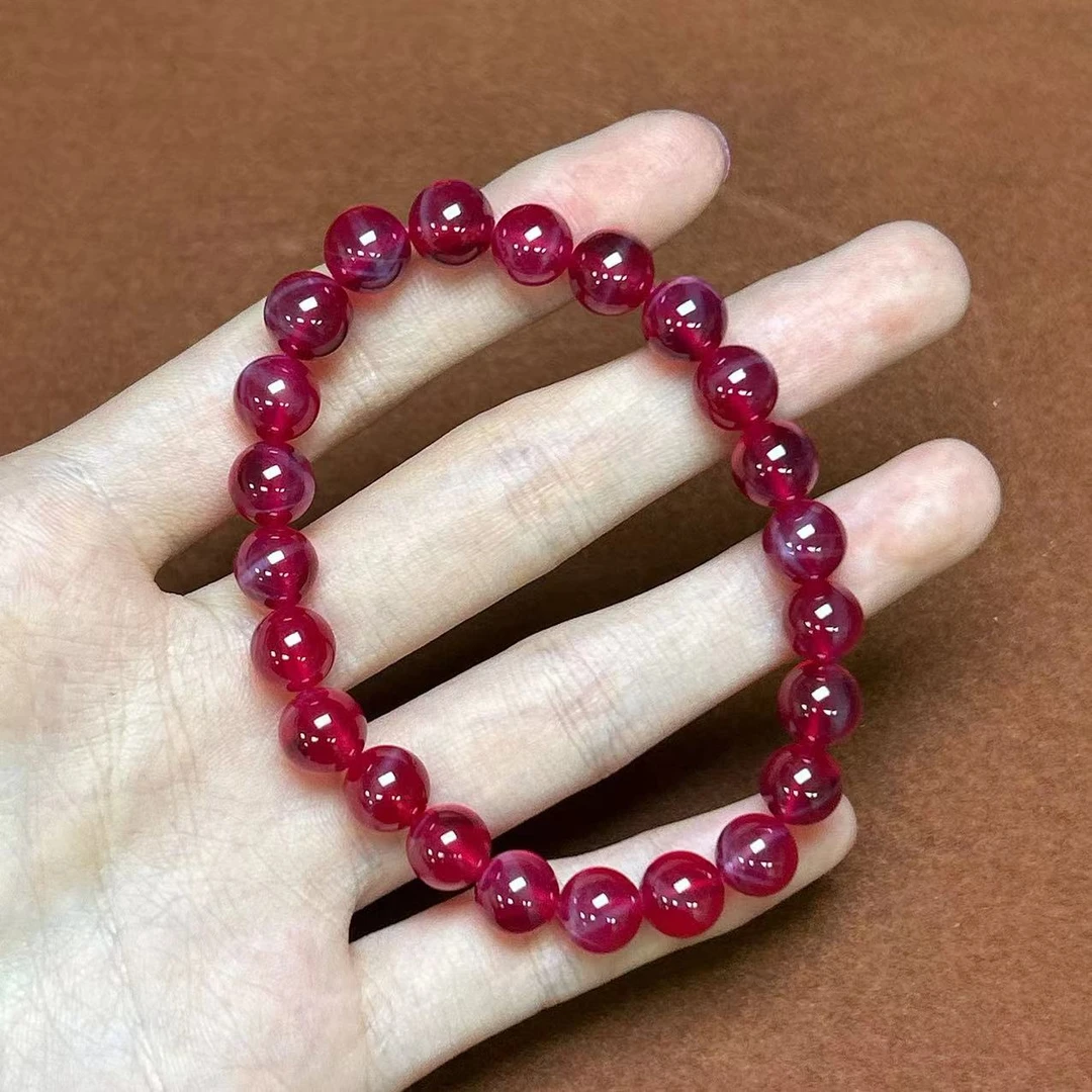 阿鲁沙-典藏轻奢星光红宝石-精工合金培育8mm手串336